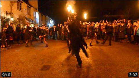 Beltane Border Morris - Fire Dance - at the Wassail - Old Church House Inn - Torbryan - Jan 13 18