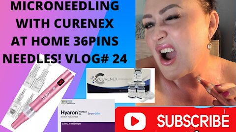 MICRONEEDLIG WITH CURENEX AT HOME WITH 36PINS NEEDLE! #MICRONEEDLENG #CURENEX VLOG 24 , 04.27.21