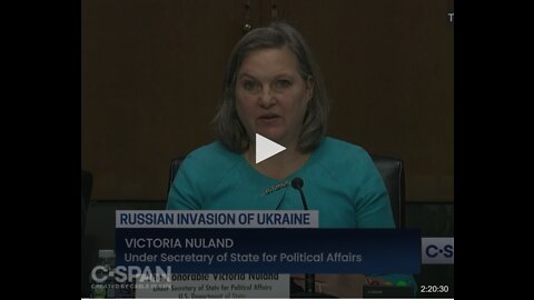 Victoria Nuland testifying in the Congress about bio labs in Ukraine