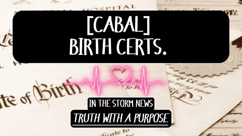 I.T.S.N. is proud to present: 'CABAL BIRTH CERTS. MARCH 23