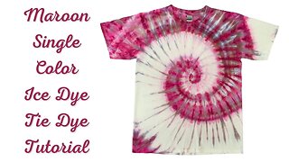 Tie-Dye Designs: Maroon Amazing Splits Single Color Ice Dye Spiral
