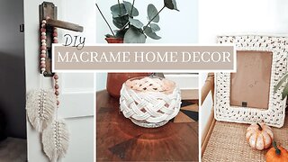 DIY MACRAME Home DECOR Ideas | Macrame Photo Frame and Feathers | Boho Room Decor