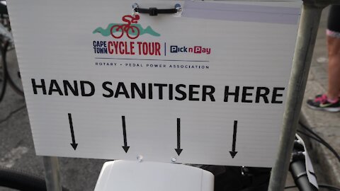 SOUTH AFRICA - Cape Town - Hand sanitisers at the Cape Town Cycle Tour (Video) (uun)