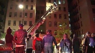 10 injured, including 9 firefighters, in New York City apartment fire
