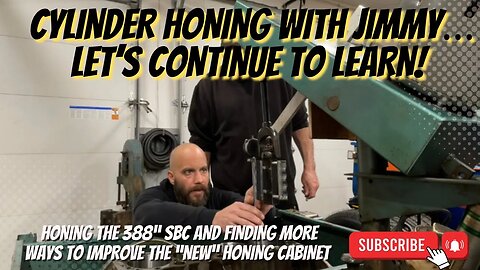 Cylinder Honing With Jimmy… Another Great Learning Experience! #engine #learning