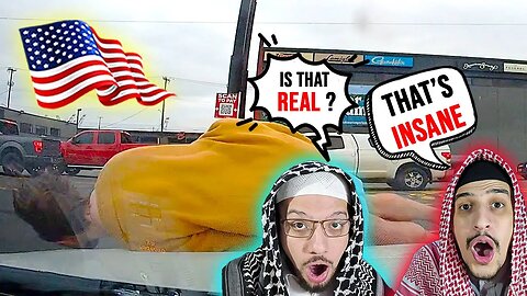 Arab Muslim Brothers Reaction To USA Road Rage: Instant Karma and Car Crashes, 2023