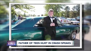 Father of teen hurt in crash speaks