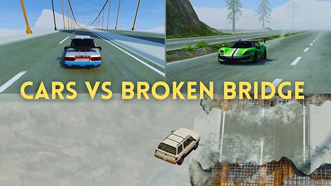 Cars Vs Broken Bridge | Cars Accidents | Cars Take on the Broken Bridge Adventure