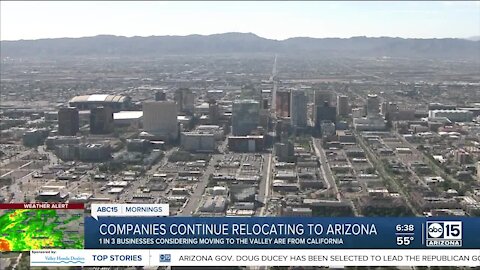 Companies continuing to move to Arizona