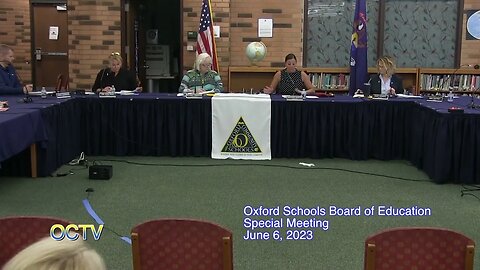 Oxford Schools Board of Education Special Meeting: 6-27-23