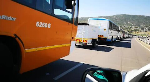 SOUTH AFRICA - Polokwane - ZCC busses on the road to Moria (cell image and videos) (d9R)