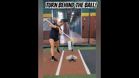 Connection drill and turning behind the ball results in EXPLOSIVE contact! #softball #hitting