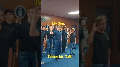 My Son Taking his Oath prior to Leaving for Parris Island So Proud and Sad at the same time.