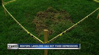 Family says landlord ignored their concerns about potential sinkholes in their backyard