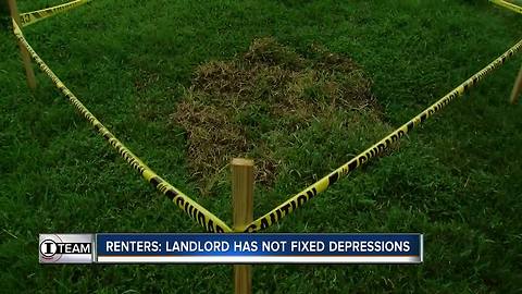 Family says landlord ignored their concerns about potential sinkholes in their backyard