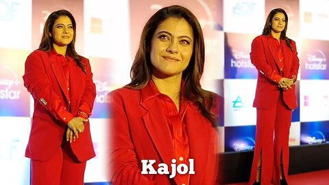 Watch Red Beauty Kajol Devgn Looking Dam Hot & Stylish At The Trail New Webshow Premiere 💖📸