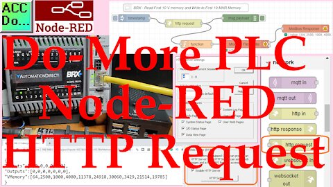 Do-More PLC Node-RED HTTP Request