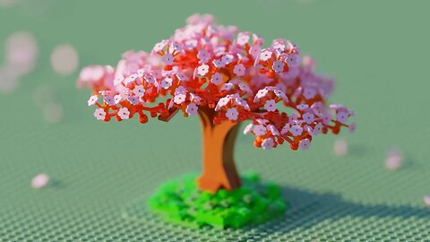 Cherry Blossom Lego - 3D Explosion (Blender 3D)