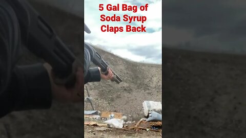 Shotgun VS 5 Gal Bag of Soda Syrup (full video available) #gun