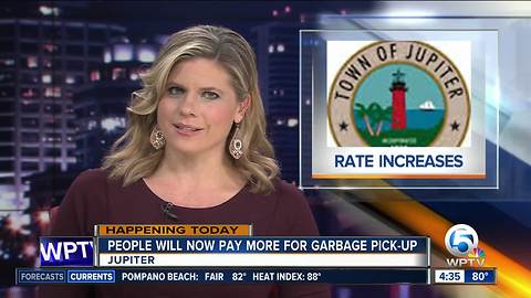 Waste collection fees increase Monday in Jupiter