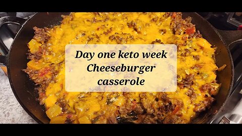 Day one keto week Cheeseburger casserole #keto #ketorecipes