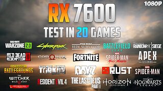 RX 7600 Test in 20 Games - 1080p