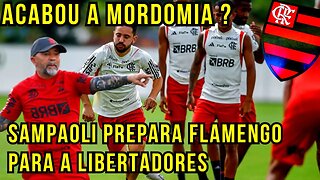 TREINO DO FLAMENGO HOJE! JORGE SAMPAOLI PREPARA JOGADORES PARA A LIBERTADORES FLAMENGO HOJE