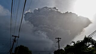 Volcano Erupts On Caribbean Island