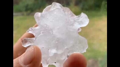 Weirdly shaped hailstones stun Australians