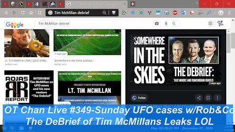 Sunday UFO cases with Robert - Tim McMillan Article etc + Korean War UAPs ] - OT Chan Live#349