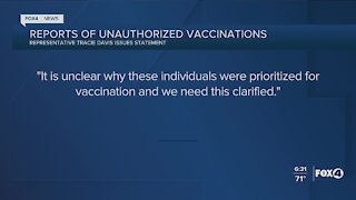 Rep responds to reports of unauthorized vaccinations