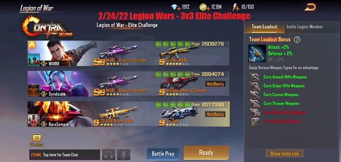 Contra Returns: 2/20/22-2/26/22 Legion Wars - 3v3 Elite Challenge