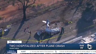 Two hospitalized after plane crash