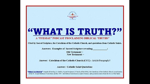 | TRUTH #17 | OBEDIENCE | "WHAT IS TRUTH?" PODCAST |