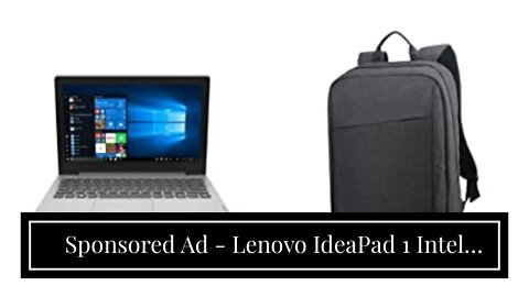 Sponsored Ad - Lenovo IdeaPad 1 Intel Celeron N4020 11.6'' HD Laptop (4GB256GB SSDWindows 11...