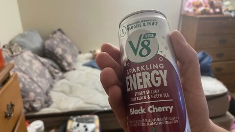 Drink review￼/V-8 sparkling energy black cherry.￼