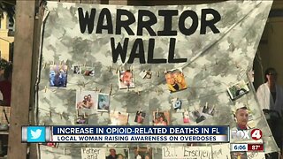 Woman raises awareness about rise in opioid-related deaths