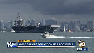 6,000 sailors deploy on USS Roosevelt