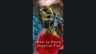 How to Paint Imperial Fists in a Minute #shorts #warhammer40k #imperialfists