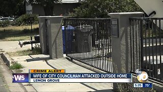 Wife of city councilman attacked outside home
