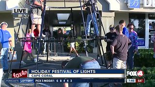 Crews get ready for Cape Coral's Holiday Festival of Lights - 7:30am live report