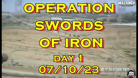 Operation Swords of iron day 1 (Israel vs Hamas)