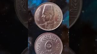 Egypt 5 milliemes 1938.#shorts #coinnotesz