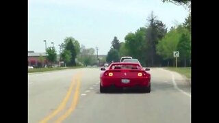 A red Ferrari F355