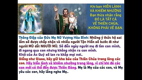 LỜI CẢNH BÁO CỦA THÁNH GIUSE VỀ CUỘC ĐẠI CHIẾN: ÚC, CHÂU Á, ĐÀI LOAN, INĐÔ, NGA, TQ, RÔMA..HOA KỲ.