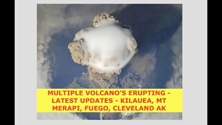 Live Footage, Kilauea, 9000 EQs - Mt Merapi & Guatemala Ring of Fire Volcanos Erupt, Alaska Warning