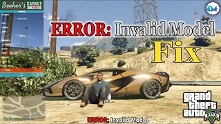 How to Fix Invalid model error in GTA 5 || ERROR: Invalid model GTA 5 @Tech MatriX