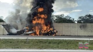 Horror plane crash in Florida as jet smashes into cars on I-75