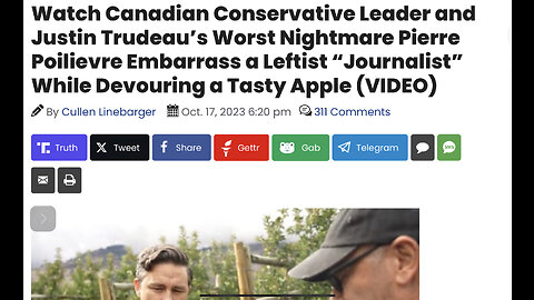 Pierre Poilievre Embarrass a Leftist “Journalist” While Devouring a Tasty Apple (VIDEO)