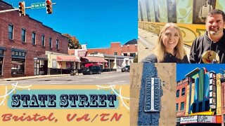 State Street in Bristol, Tennessee/Virginia - Birthplace of Country Music and Death of Country Icon